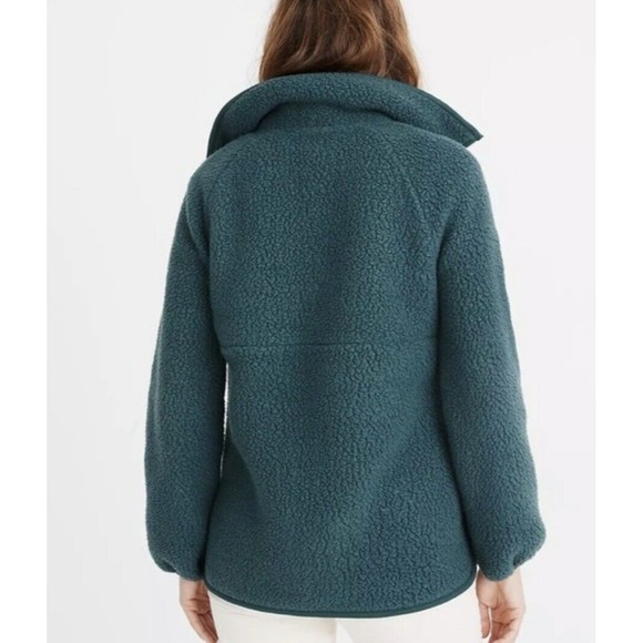 Madewell Women’s  XL Polartec Fleece Half Zip Green - Picture 5 of 12